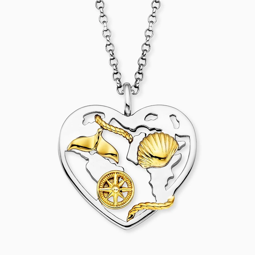 Engelsrufer Damenkette Echtsilber Bicolor Aloha Herz Engelsrufer Damenkette Echtsilber Bicolor Aloha Herz -Engelsrufer Kette Verkäufe ern alohaheart big 02