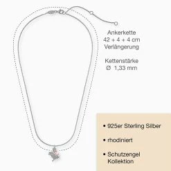 Engelsrufer Damen Halskette Bicolor Schutzengel Rhodiniert 6 Engelsrufer Damen Halskette Bicolor Schutzengel Rhodiniert -Engelsrufer Kette Verkäufe ern angel hw bir 5 de