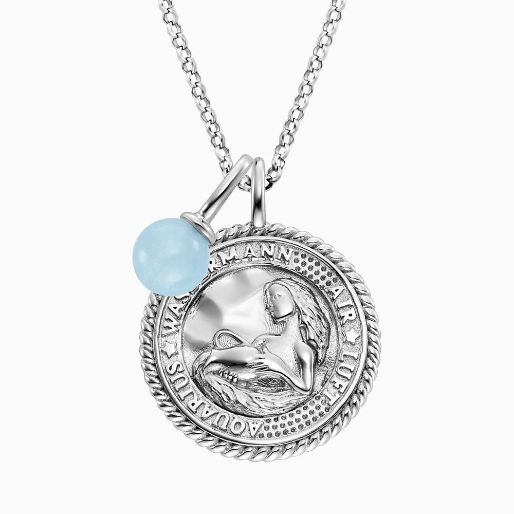 Engelsrufer Damen Kette Silber mit Zirkonia und Blauer Achat Stein für Sternzeichen Wassermann Engelsrufer Damen Kette Silber Mit Zirkonia Und Blauer Achat Stein Für Sternzeichen Wassermann -Engelsrufer Kette Verkäufe ern aquarius ba zi 7 1