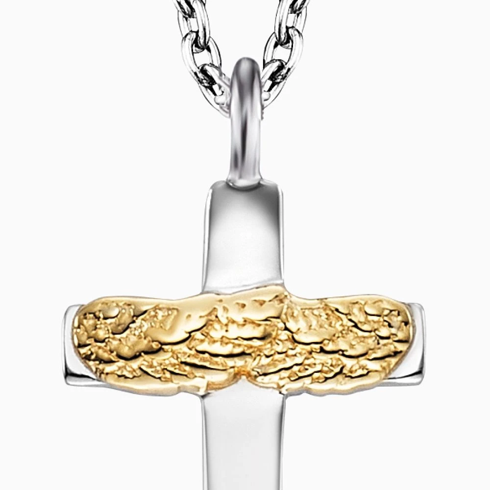 Engelsrufer Damen Silber Halskette mit Anhänger Kreuz und Flügelchen Bicolor Engelsrufer Damen Silber Halskette Mit Anhänger Kreuz Und Flügelchen Bicolor -Engelsrufer Kette Verkäufe ern crosswing big 1 1