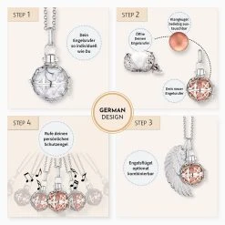 Engelsrufer Kette Mit Klangkugel Anhänger Silber Und Rose Kugel -Engelsrufer Kette Verkäufe ern er 16 xs2 1