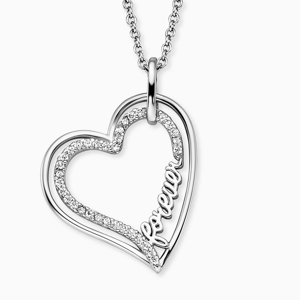 Engelsrufer Damenkette Sterlingsilber mit Forever Schriftzug mit Zirkonia Engelsrufer Damenkette Sterlingsilber Mit Forever Schriftzug Mit Zirkonia -Engelsrufer Kette Verkäufe ern forever zi 02
