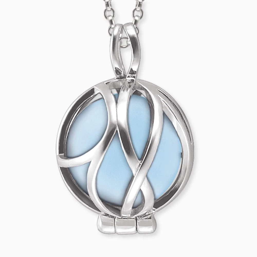 Engelsrufer Silber Damen-Kette mit austauschbarem Blauer Achat Engelsrufer Silber Damen-Kette Mit Austauschbarem Blauer Achat -Engelsrufer Kette Verkäufe ern healpara ba