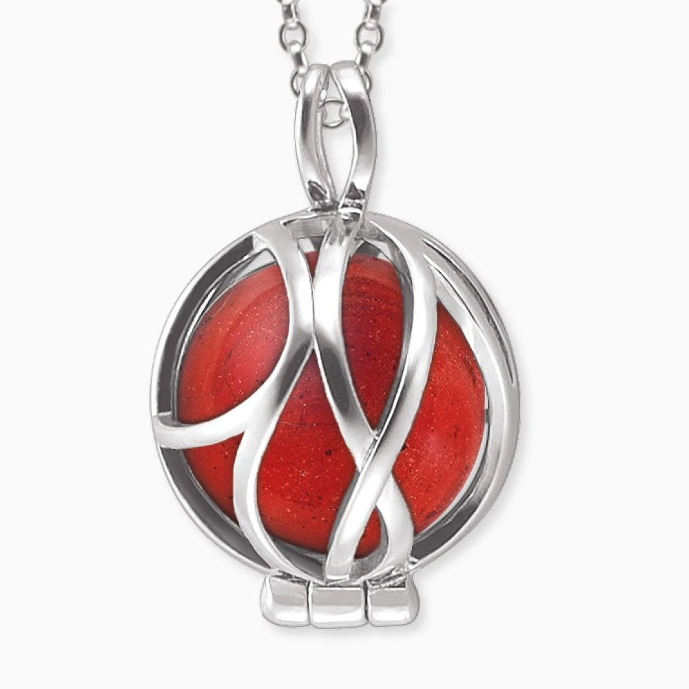 Engelsrufer Silber Damen-Kette mit austauschbarem Roter Jaspis Engelsrufer Silber Damen-Kette Mit Austauschbarem Roter Jaspis -Engelsrufer Kette Verkäufe ern healpara rj