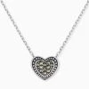 Engelsrufer Silber Halskette Mit Herz Und Markasit Steinen