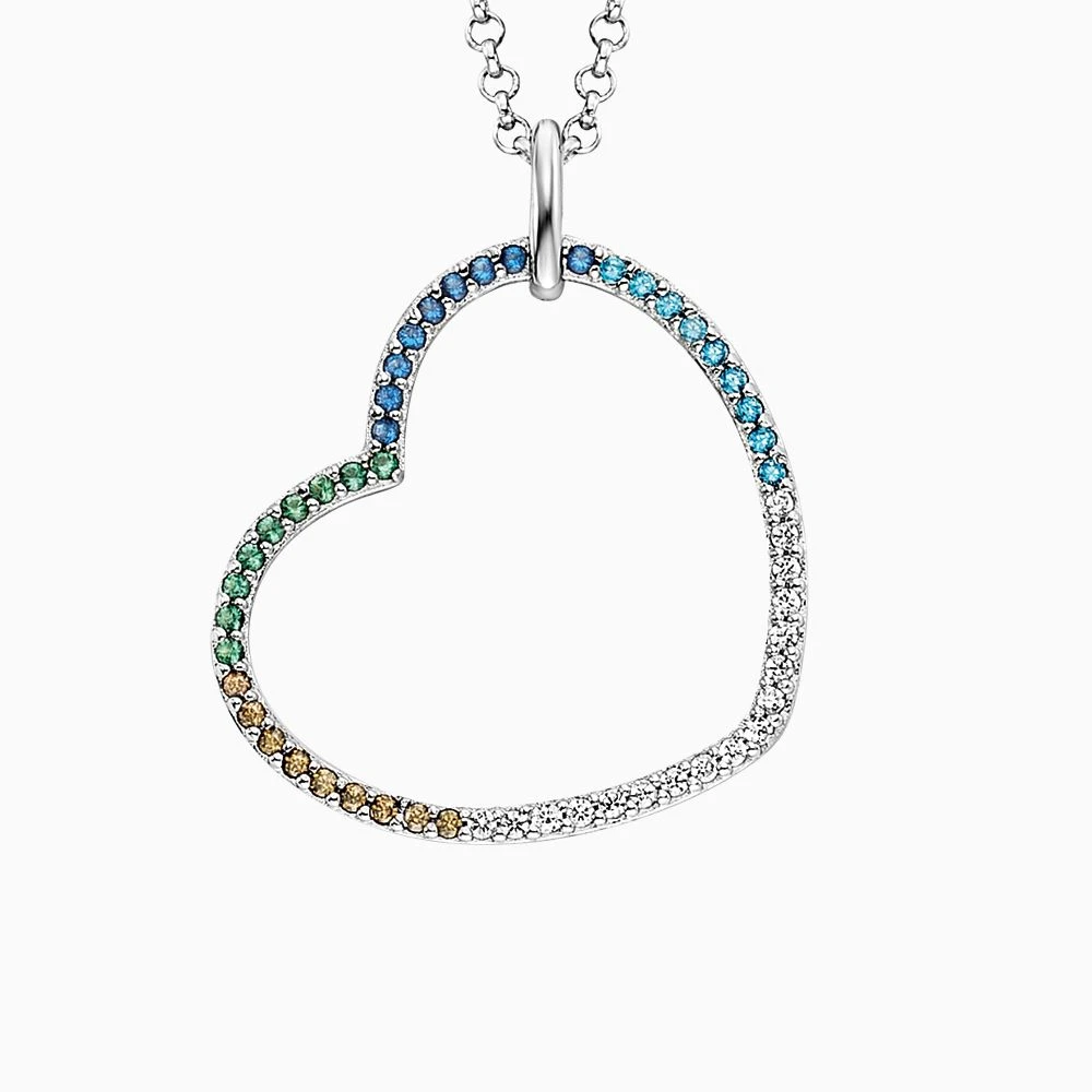 Engelsrufer Damen Halskette mit Anhänger Regenbogenherz Silber und Zirkonia Multicolor Engelsrufer Damen Halskette Mit Anhänger Regenbogenherz Silber Und Zirkonia Multicolor -Engelsrufer Kette Verkäufe ern heartcool zim 1 1