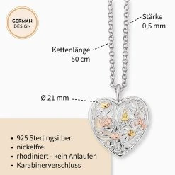 Engelsrufer Halskette Lebensbaum Herz Dreifarbig Silber, Rose, Gold 7 Engelsrufer Halskette Lebensbaum Herz Dreifarbig Silber, Rose, Gold -Engelsrufer Kette Verkäufe ern hearttree trico3