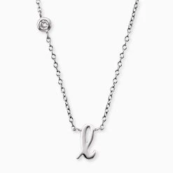 Engelsrufer Damen-Halskette Silber Buchstabe L Mit Zirkoniastein
