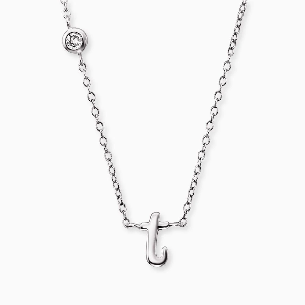 Engelsrufer Damen-Halskette Silber Buchstabe T mit Zirkoniastein Engelsrufer Damen-Halskette Silber Buchstabe T Mit Zirkoniastein -Engelsrufer Kette Verkäufe ern initial t