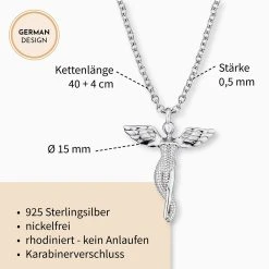 Engelsrufer Damen-Kette Silber Mit Engel Anhänger -Engelsrufer Kette Verkäufe ern lilangel3