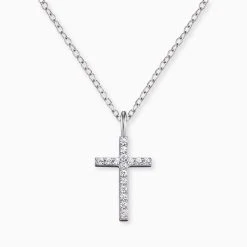 Engelsrufer Kette Mit Anhänger Kreuz Silber Und Zirkonia
