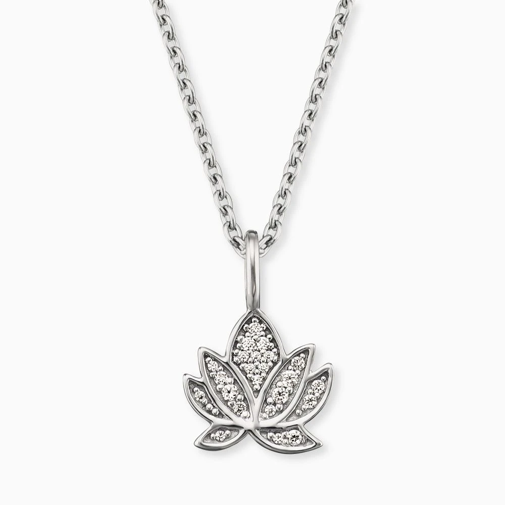 Engelsrufer Damen-Kette silber mit Lotus Blüte und Zirkonia Engelsrufer Damen-Kette Silber Mit Lotus Blüte Und Zirkonia -Engelsrufer Kette Verkäufe ern lillotus zi