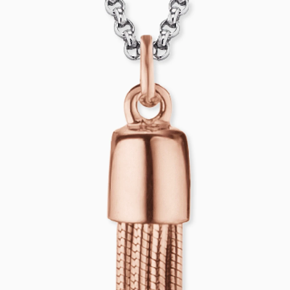 Engelsrufer Damen-Kette Silber mit Roségoldenen Quaste-Anhängern Engelsrufer Damen-Kette Silber Mit Roségoldenen Quaste-Anhängern -Engelsrufer Kette Verkäufe ern lilquaste r 1