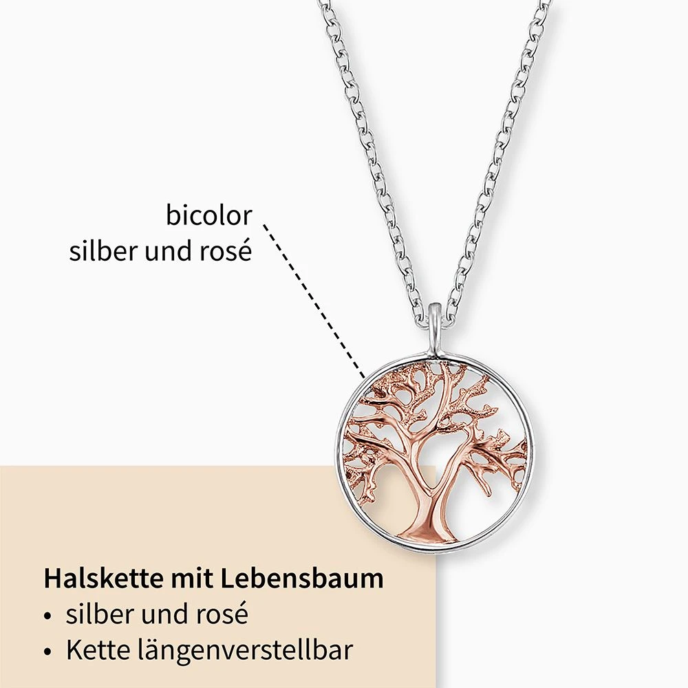 Engelsrufer Halskette Damen Lebensbaum bicolor in silber und roségold Engelsrufer Halskette Damen Lebensbaum Bicolor In Silber Und Roségold -Engelsrufer Kette Verkäufe ern liltree bicor2