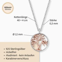 Engelsrufer Halskette Damen Lebensbaum Bicolor In Silber Und Roségold 6 Engelsrufer Halskette Damen Lebensbaum Bicolor In Silber Und Roségold -Engelsrufer Kette Verkäufe ern liltree bicor3