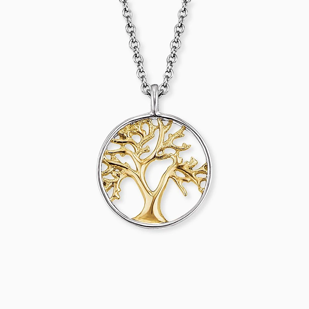 Engelsrufer Damenkette Sterlingsilber Bicolor mit Lebensbaum Motiv Engelsrufer Damenkette Sterlingsilber Bicolor Mit Lebensbaum Motiv -Engelsrufer Kette Verkäufe ern liltree big 02
