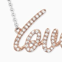 Engelsrufer Damen Silberkette Love Anhänger In Rosé Mit Zirkonien 3 Engelsrufer Damen Silberkette Love Anhänger In Rosé Mit Zirkonien -Engelsrufer Kette Verkäufe ern love zi bir 1