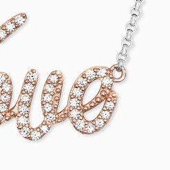 Engelsrufer Damen Silberkette Love Anhänger In Rosé Mit Zirkonien 4 Engelsrufer Damen Silberkette Love Anhänger In Rosé Mit Zirkonien -Engelsrufer Kette Verkäufe ern love zi bir 2