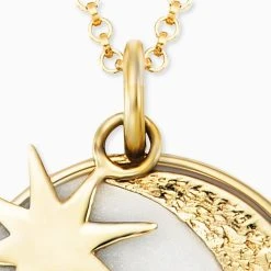 Engelsrufer Damen-Kette Gold Mit Sonne, Mond Und Stern Anhänger -Engelsrufer Kette Verkäufe ern moon pe g 1