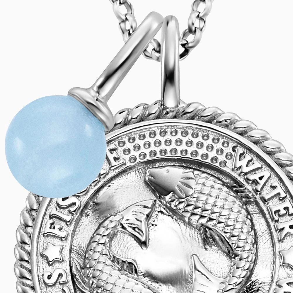 Engelsrufer Damen Kette Silber mit Zirkonia und Blauer Achat Stein für Sternzeichen Fisch Engelsrufer Damen Kette Silber Mit Zirkonia Und Blauer Achat Stein Für Sternzeichen Fisch -Engelsrufer Kette Verkäufe ern pisces ba zi 1 1