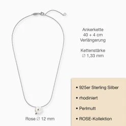 Engelsrufer Damenkette Sternlingsilber Mit Perlmutt Rose 5 Engelsrufer Damenkette Sternlingsilber Mit Perlmutt Rose -Engelsrufer Kette Verkäufe ern rose pe 03