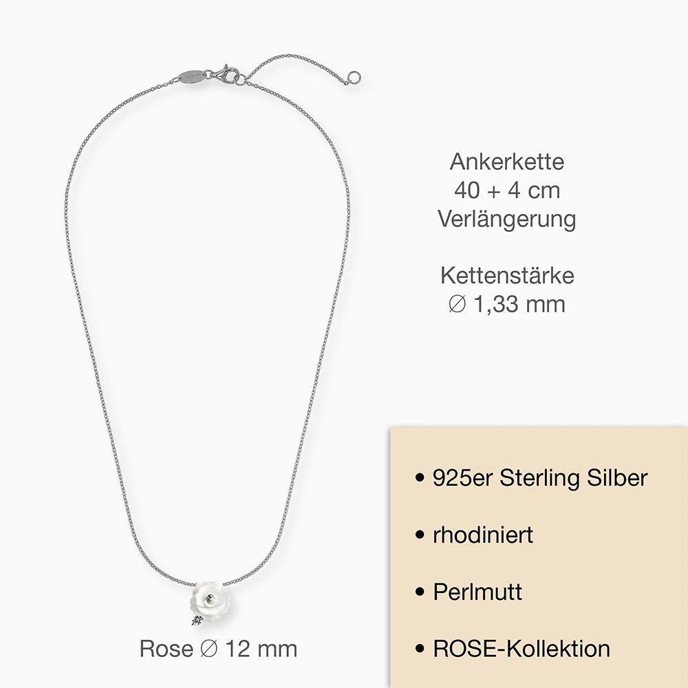 Engelsrufer Damenkette Sternlingsilber mit Perlmutt Rose Engelsrufer Damenkette Sternlingsilber Mit Perlmutt Rose -Engelsrufer Kette Verkäufe ern rose pe 03