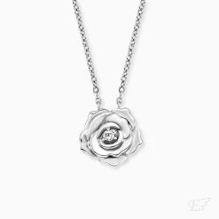 Engelsrufer Damenkette Sternlingsilber Mit Rose Und Zirkonia -Engelsrufer Kette Verkäufe ern rose zi 01