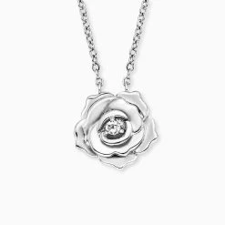Engelsrufer Damenkette Sternlingsilber Mit Rose Und Zirkonia -Engelsrufer Kette Verkäufe ern rose zi 02