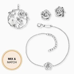 Engelsrufer Damenkette Sternlingsilber Mit Rose Und Zirkonia -Engelsrufer Kette Verkäufe ern rose zi 04