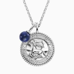 Engelsrufer Damen Kette Silber Mit Zirkonia Und Lapislazuli Stein Für Sternzeichen Schütze