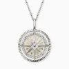Engelsrufer Damen-Kette Silber Mit Anhänger Windrose Emaille Und Zirkonia -Engelsrufer Kette Verkäufe ern windrose enp zi