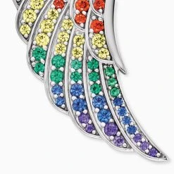 Engelsrufer Damen Silberkette Flügel Mit Zirkonia Multicolor -Engelsrufer Kette Verkäufe ern wing zim 2