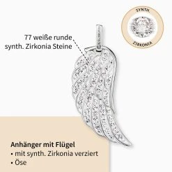 Engelsrufer Damen-Anhänger Mit Flügel Silber Mit Kristallen Verziert -Engelsrufer Kette Verkäufe erw l3 01 zi2