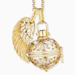 Engelsrufer Engelsflügel Anhänger Damen Silber Mit Schwarzen Kristallen -Engelsrufer Kette Verkäufe erw m 01 zi g 2 2