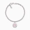Engelsrufer Mädchen Kinderarmband Silber Mit Blumen Symbol Rosa
