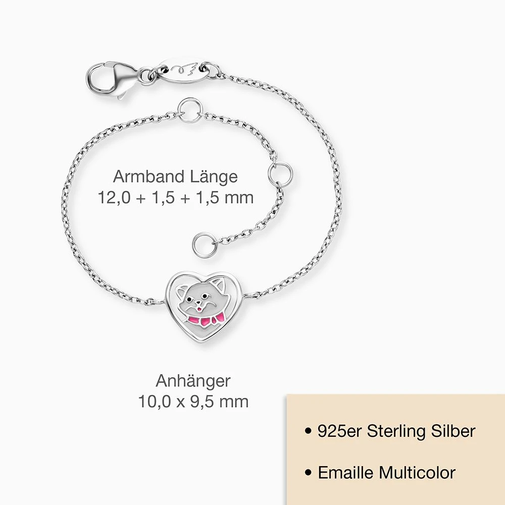 Engelsrufer Kinderarmband Mädchen Katze mit Emaille Multicolor Engelsrufer Kinderarmband Mädchen Katze Mit Emaille Multicolor -Engelsrufer Kette Verkäufe heb cat heart 4