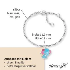 Engelsrufer Mädchen Kinderarmband Silber Mit Elefant Anhänger -Engelsrufer Kette Verkäufe heb elephant4