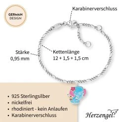 Engelsrufer Mädchen Kinderarmband Silber Mit Elefant Anhänger -Engelsrufer Kette Verkäufe heb elephant5