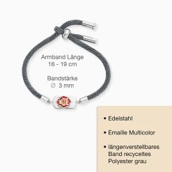 Engelsrufer Kinderarmband Jungen Edelstahl Mit Emaille Feuerwehr -Engelsrufer Kette Verkäufe heb firefighter 4