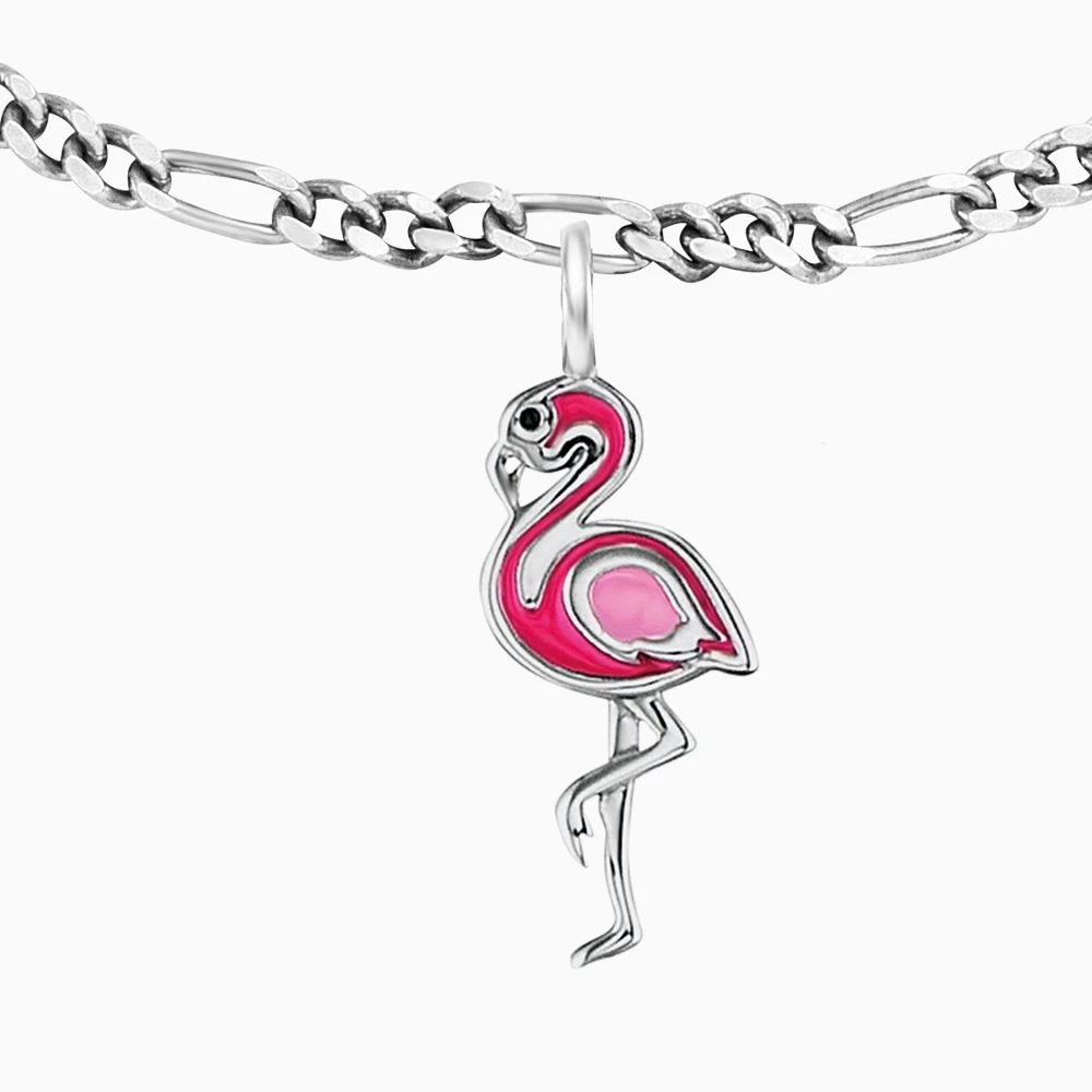 Engelsrufer Kinder Armband Flamingo Silber mit Emaille Engelsrufer Kinder Armband Flamingo Silber Mit Emaille -Engelsrufer Kette Verkäufe heb flamingo01 1