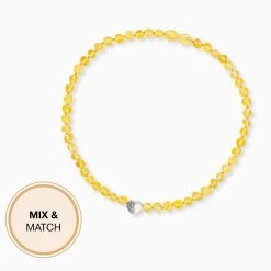 Engelsrufer Mädchen Armband Herzflügel Mit Bernstein -Engelsrufer Kette Verkäufe heb heartwing am 14 5 de