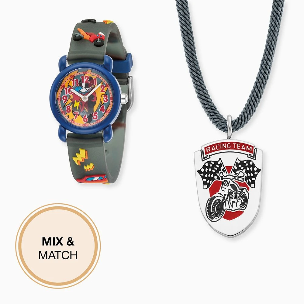 Engelsrufer Kinderarmband Jungen Edelstahl mit Emaille Rennfahrer Engelsrufer Kinderarmband Jungen Edelstahl Mit Emaille Rennfahrer -Engelsrufer Kette Verkäufe heb racing 5