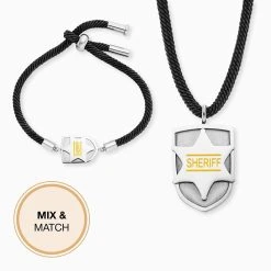Engelsrufer Kinderarmband Jungen Edelstahl Mit Emaille Sheriff -Engelsrufer Kette Verkäufe heb sheriff 5