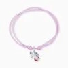 Engelsrufer Mädchen Kinderarmband Rosa Nylon Mit Farbiges Einhorn Anhänger