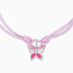 Engelsrufer Mädchen Kinderarmband Rosa Nylon Mit Rosa Schmetterling 3 Engelsrufer Mädchen Kinderarmband Rosa Nylon Mit Rosa Schmetterling -Engelsrufer Kette Verkäufe heb butterfly2 1