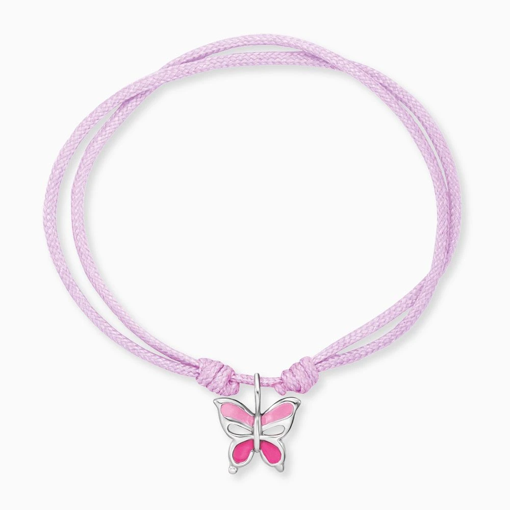 Engelsrufer Mädchen Kinderarmband rosa Nylon mit rosa Schmetterling Engelsrufer Mädchen Kinderarmband Rosa Nylon Mit Rosa Schmetterling -Engelsrufer Kette Verkäufe heb butterfly 1