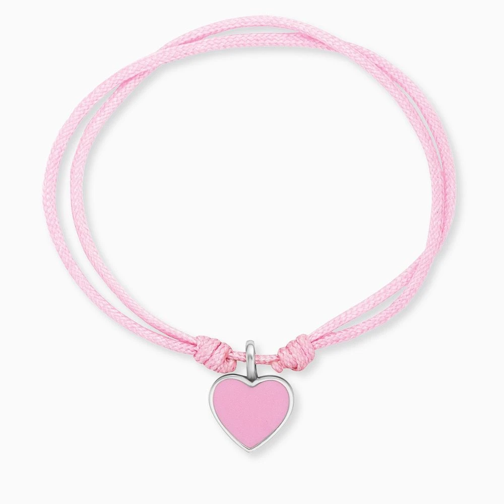 Engelsrufer Mädchen Kinderarmband rosa Nylon mit Herz Anhänger Engelsrufer Mädchen Kinderarmband Rosa Nylon Mit Herz Anhänger -Engelsrufer Kette Verkäufe heb heart