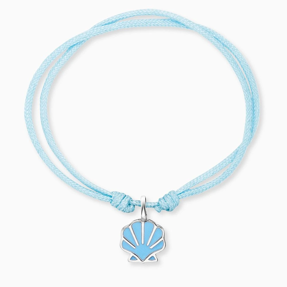 Engelsrufer Mädchen Kinderarmband hellblau Nylon mit Muschel Anhänger Engelsrufer Mädchen Kinderarmband Hellblau Nylon Mit Muschel Anhänger -Engelsrufer Kette Verkäufe heb shell