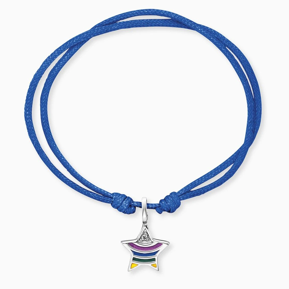Engelsrufer Mädchen Kinderarmband blau Nylon mit Stern Anhänger Engelsrufer Mädchen Kinderarmband Blau Nylon Mit Stern Anhänger -Engelsrufer Kette Verkäufe heb star rainbow