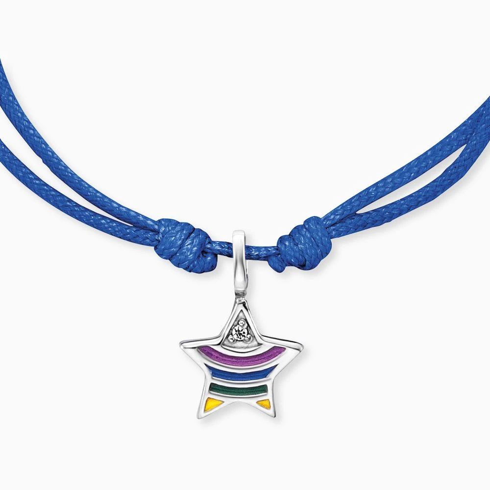 Engelsrufer Mädchen Kinderarmband blau Nylon mit Stern Anhänger Engelsrufer Mädchen Kinderarmband Blau Nylon Mit Stern Anhänger -Engelsrufer Kette Verkäufe heb star rainbow2